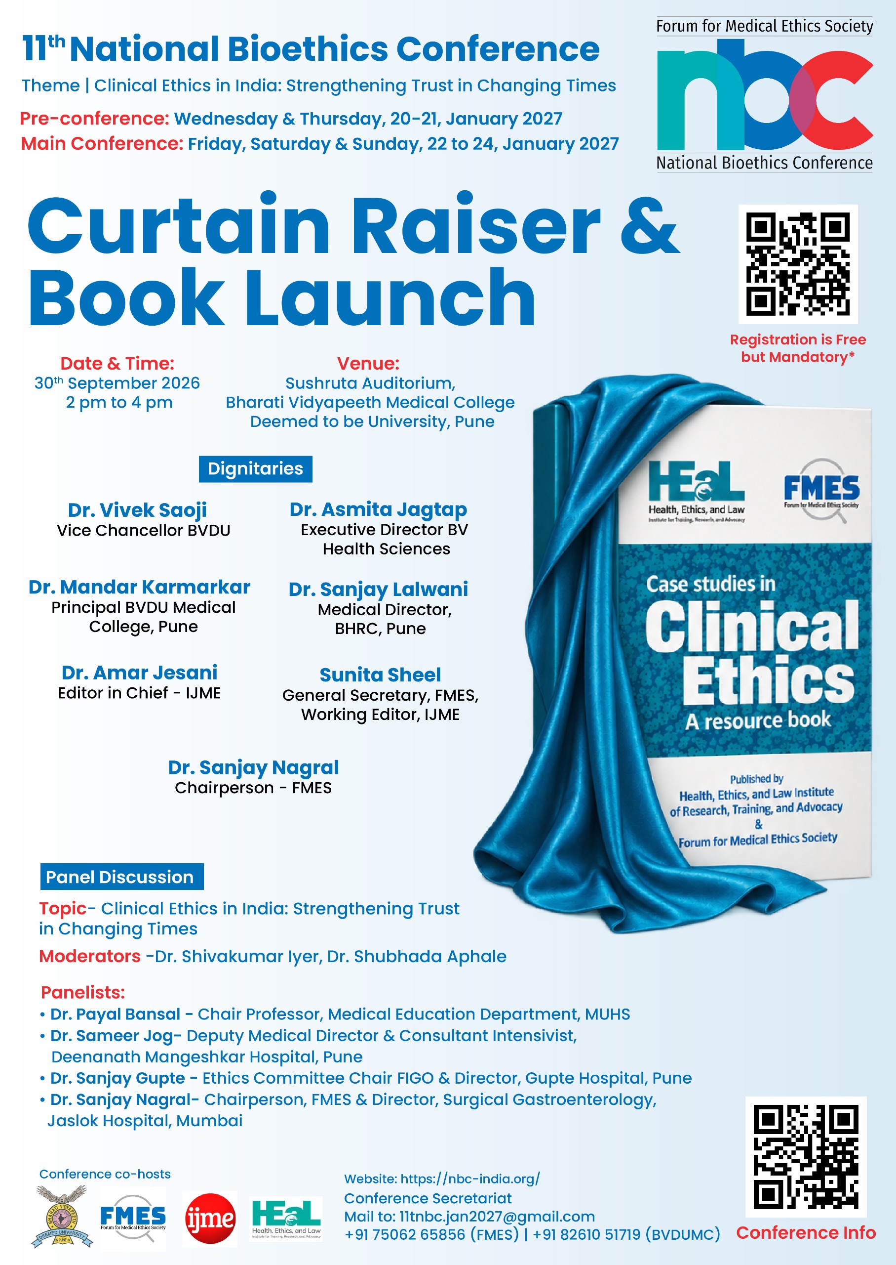 11th National Bioethics Conference – Curtain Raiser & Book Launch